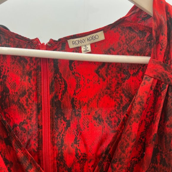 RONNY KOBO Torrey Snakeskin Mini Dress S - Picture 2 of 3